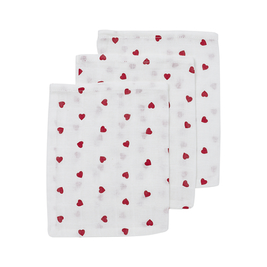 MEYCO Heart Washandje 3-pack Zoet 20 x 17 cm