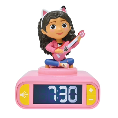 LEXIBOOK Réveil Gabby's Dollhouse avec figurine veilleuse 3D et sonneries spéciales