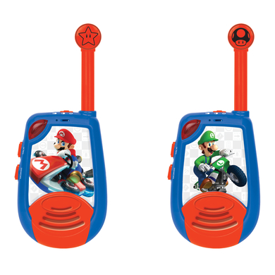 Image of LEXIBOOK Mario Kart walkie-talkie fino a 2 km di portata con funzione luce Morse e clip da cintura059