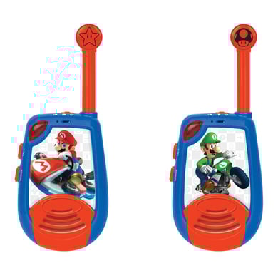 LEXIBOOK Talkie-walkie Mario Kart jusqu'à 2 km de portée avec fonction morse et clip ceinture