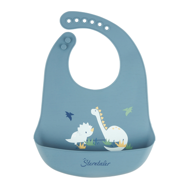 Sterntaler Bavoir en silicone Dino Rexi bleu moyen