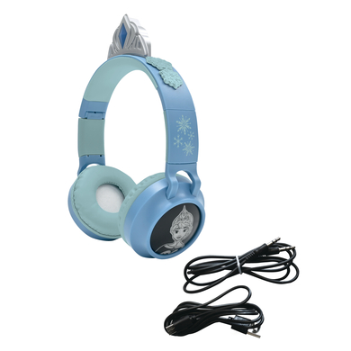 LEXIBOOK Disney La Reine des Glaces 3D 2-en-1 Bluetooth® et filaire, casque pliable avec volume sécu