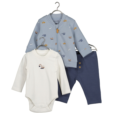 BLUE SEVEN Babyset 3-delat medium blå