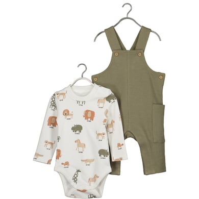 BLUE SEVEN Baby set body + sparkdräkt khaki