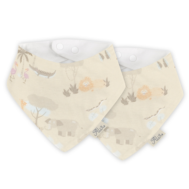 Alvi® écharpe triangulaire pack de 2 Jungle