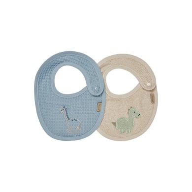Sterntaler Bavoir pack de 2 Dino Rexi bleu