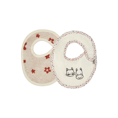 Sterntaler Bavoir pack de 2 ferme écru