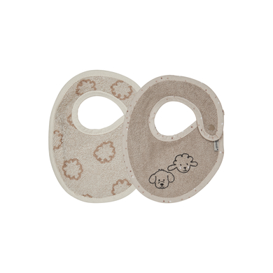 Sterntaler Bavoir pack de 2 ferme beige