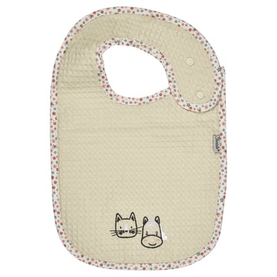 Sterntaler Bavoir ferme avec doublure écru