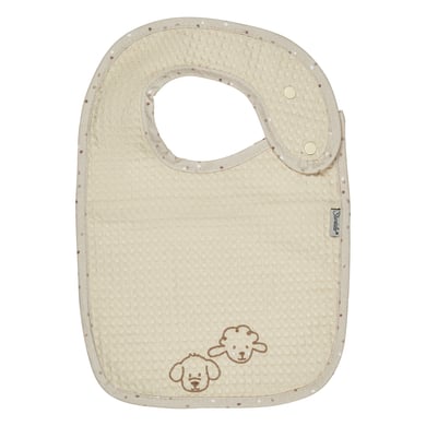 Sterntaler Bavoir ferme avec doublure écru