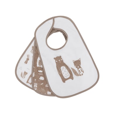 kindsgard Bavoir à scratch happaklat pack de 3 animaux de la forêt marron