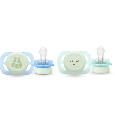 Image of Avent Philips Ultra Start SCF075/08 ciuccio notturno blu/verde059