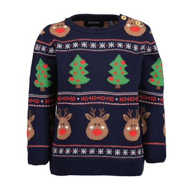 BLUE SEVEN Pull en tricot bleu nuit