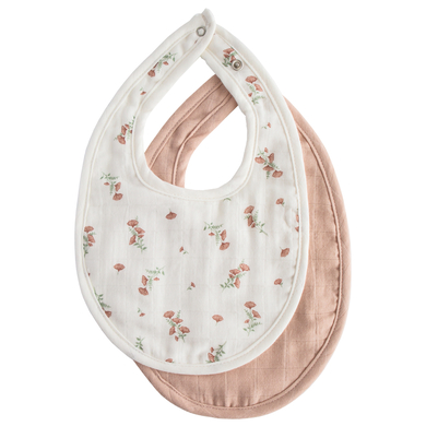 Image of mushie Blush Bavaglino in mussola /Rosa Floral059