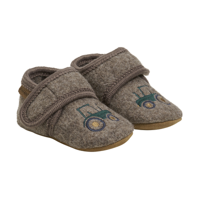 EN FANT Baby Wool Slippers Walnut
