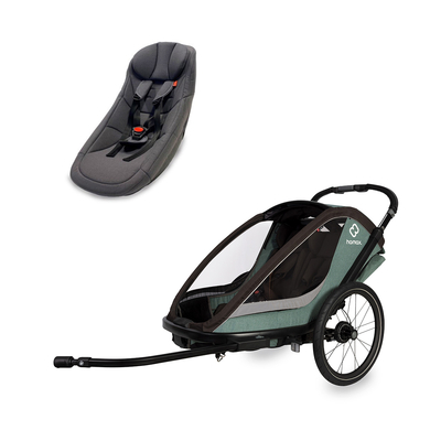 hamax Remorque de vélo enfant Cocoon ONE 1 place green/black siège bébé Outback/Avenida Traveller