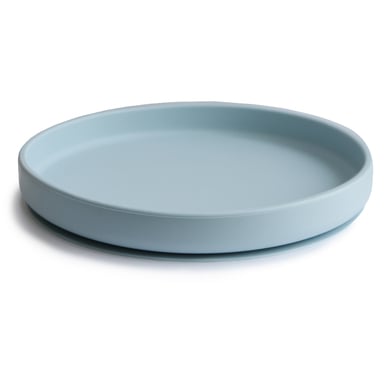 Image of mushie Classic Powder Piastra in silicone con base di aspirazione Blu059