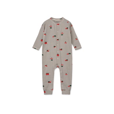 LIEWOOD Jumpsuit  Birk pyjama Vakantie voertuigen/streep marine