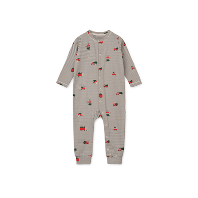 LIEWOOD Birk Pyjama Jumpsuit Holiday vehicles/stripe navy