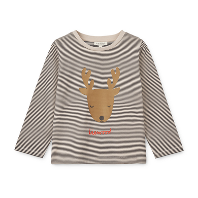 LIEWOOD Apia Placement T-shirt manches longues Holiday reindeer/stripe navy