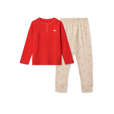 LIEWOOD Ensemble pyjama Wilhelm Holiday bow sandy / apple