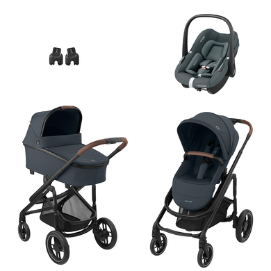 Image of MAXI COSI Passeggino Plaza Plus Essential Graphite incl. ovetto Pebble S Tonal Graphite e adattatori Baby nero059