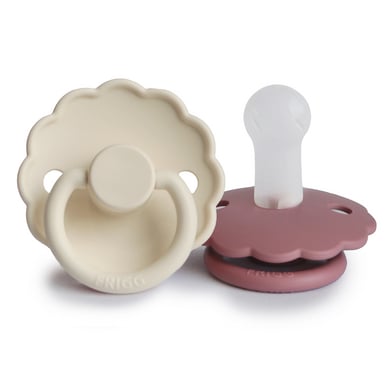 Image of FRIGG Cream Dusty Ciuccio in silicone Daisy, / Rose 6-18 mesi059