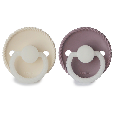 Image of FRIGG Cream Ciuccio notturno in silicone Corda / Malva 6-18 mesi059