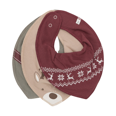 PIPPI Bandana 3-pack Nieuw Maroon