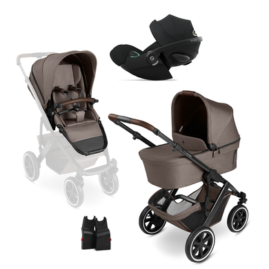 Image of ABC DESIGN Passeggino 3 in 1 Salsa 5 Air nature incl. cybex GOLD ovetto Cloud G i-Size Plus Moon nero Plus e adattatori059