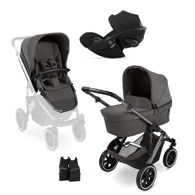 Image of ABC DESIGN Passeggino 3 in 1 Salsa 5 Air almond incl. cybex GOLD ovetto Cloud G i-Size Plus Moon nero Plus e adattatori059