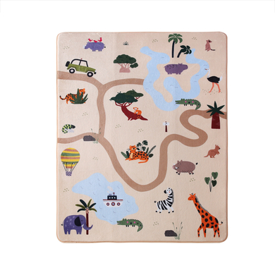 Image of Hakuna Matte Tappeto da gioco in velluto per bambini 160 x 120 cm, Safari059