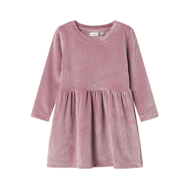 name it Robe en velours Nmfveloa mauve orchidée