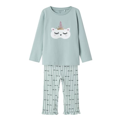 name it 2-delad pyjamas Nmfranda Gray Mist