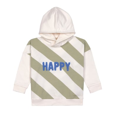 Image of LÄSSIG Felpa con cappuccio per bambini GOTS Happy milky / light kaki059