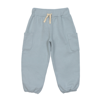 Image of LÄSSIG Pantaloni Cargo Waffle GOTS light blu059