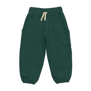 Image of LÄSSIG Pantaloni Cargo Waffle GOTS scuro Verde059