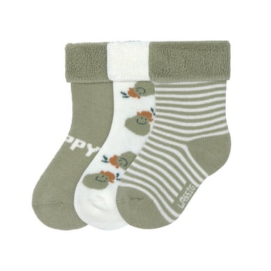 Image of LÄSSIG Calzini in spugna per bambini 3 pezzi Pear light khaki059