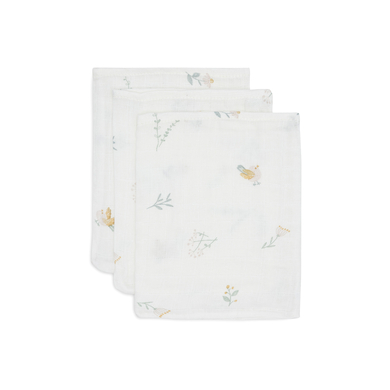 jollein Gant de toilette Hydrophil Lovely Birds Lot de 3 15 x 20 cm