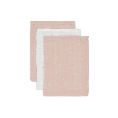 jollein Gant de toilette Hydrophil Twinkling Wild Rose, paquet de 3 15 x 20 cm