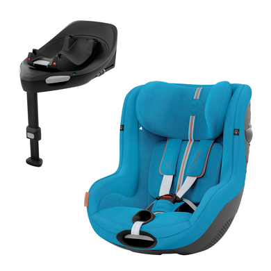 Image of cybex GOLD Seggiolino auto Reboarder Sirona G i-Size Plus Beach Blue incl. base isofix Base G nero059