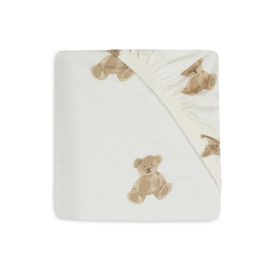 jollein Hoeslaken jersey 70/75x140/150cm - Teddy Bear