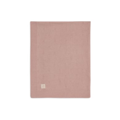 jollein Filt Cosy Stickad Wild Rose 75 x 100cm