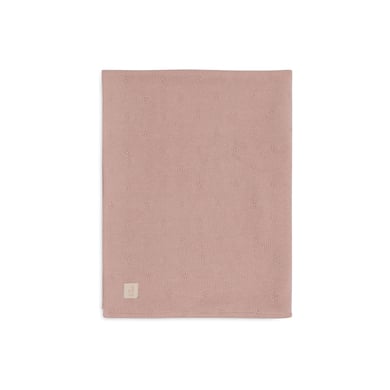 jollein Velvet Filt Cosy Stickad Wild Rose/ 75 x 100cm