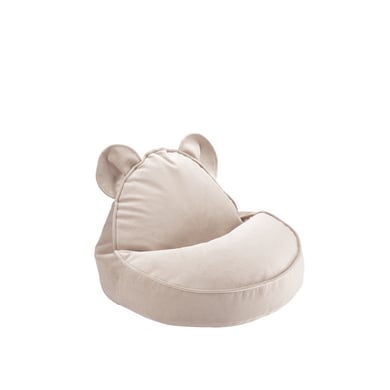 wigiwama beanbag con motivo de oso en beige