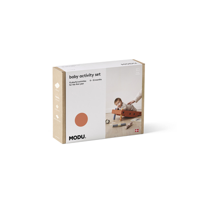 MODU Baby Activity Set, burnt orange / dusty green