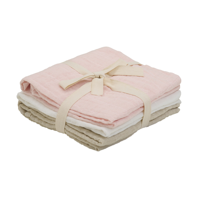 pippi Muslin foulards pack de 3 Veiled Rose
