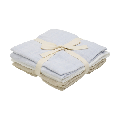 pippi Muslin lingettes pack de 3 Metal Mint