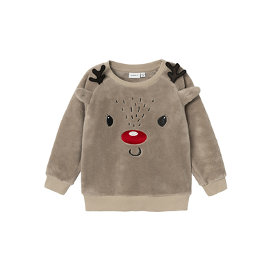 name it Sweatshirt Nmnreindeer Väderfärgad Teak