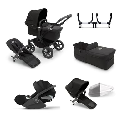 Image of bugaboo Passeggino 3 in 1 Donkey 5 Mono Completo nero incl. set di estensione e copertina navicella Donkey 5 Completo, adattatori Donkey Twin e ovetto cybex PLATINUM Cloud T I-Size nero059